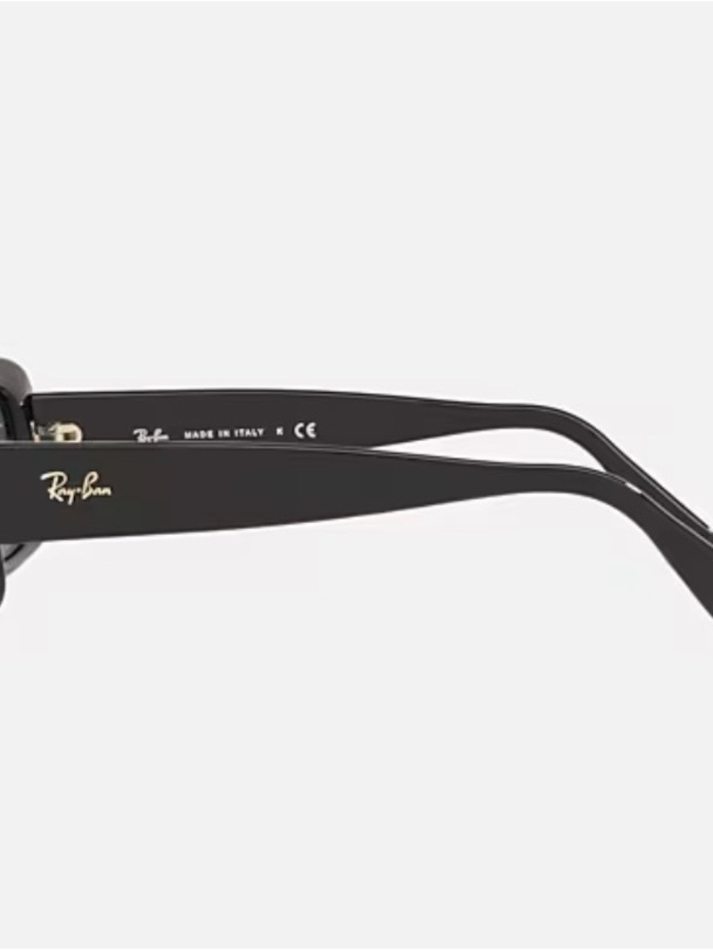 Ray-Ban Women's Polished Black Oval Sunglasses RB 4122 - like new w/receipt - Picture 4 of 15